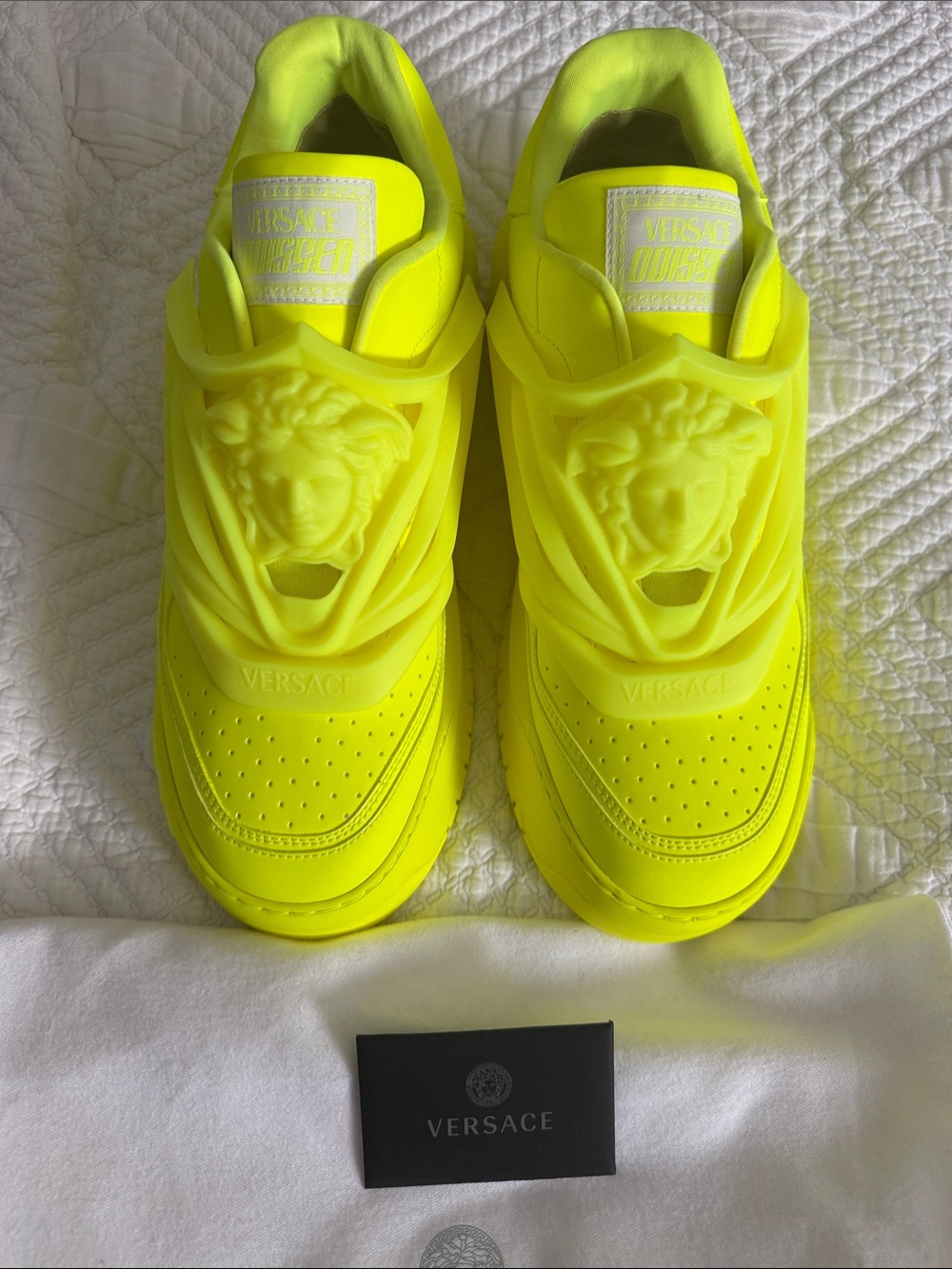 Versace Neon Yellow Odissea Trainers - NEW NEVER WORN